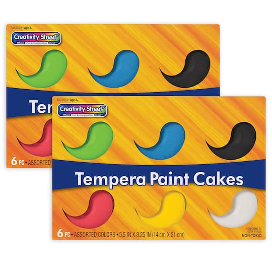 Creativity Street® Tempera Paint Cakes, 2 Packs of 6